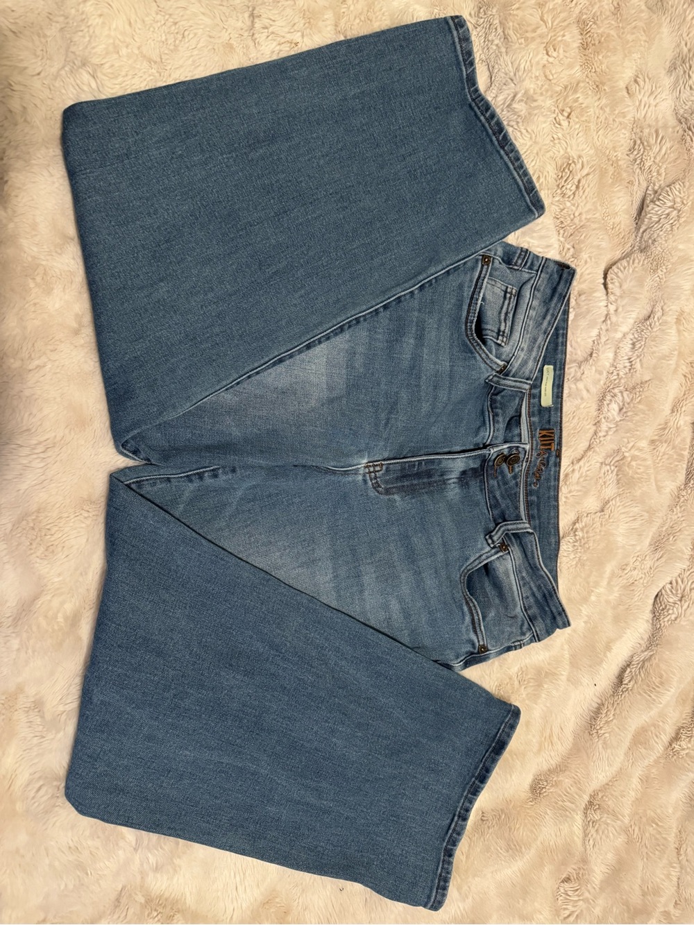 Kut from the Kloth Medium Blue Wide-Leg Jeans